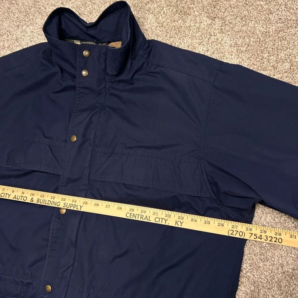 Vintage‎ Eddie Bauer Wool Plaid Lined Mountain Parka Men Size XL Blue Gorpcore
